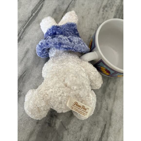 Vintage Dan Dee Coffee Soup Mug Tea Cup with Plush Bunny Gift Set Easter Spring - Picture 5 of 9